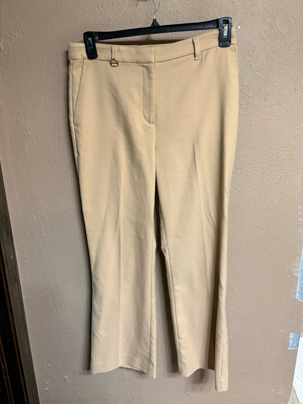 Ann Taylor Tailored Flare Dress Pants in Beige
